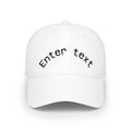 Custom Curved Text Low Profile Baseball Cap — Personalized Embroidered Hat