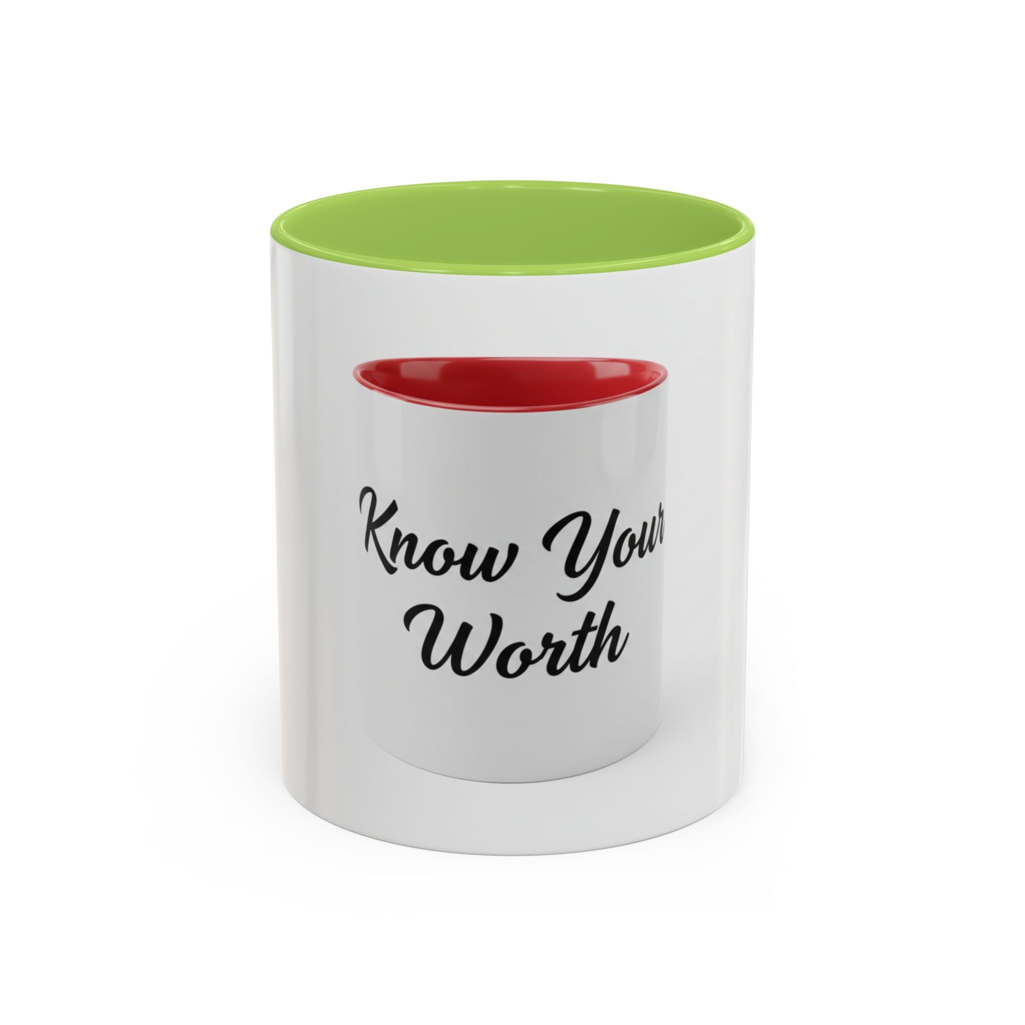 Know Your Worth Accent Coffee Mug