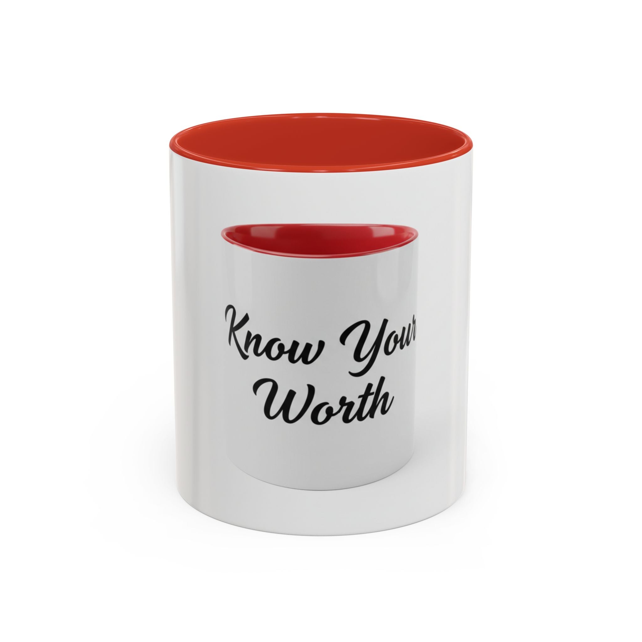Know Your Worth Accent Coffee Mug