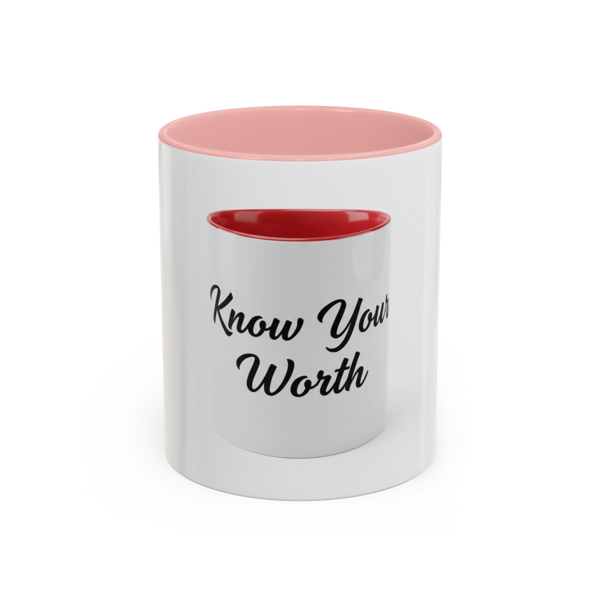 Know Your Worth Accent Coffee Mug