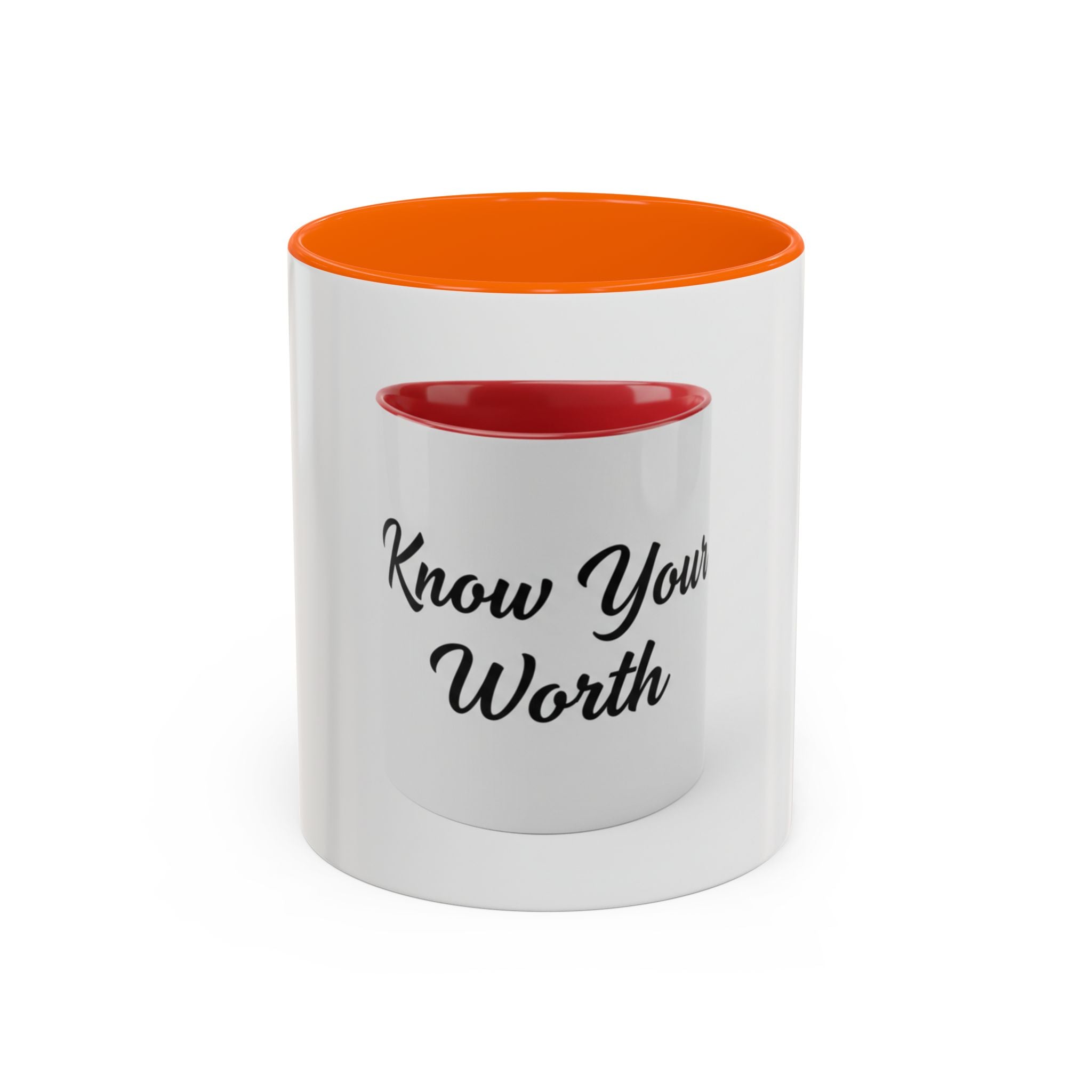 Know Your Worth Accent Coffee Mug