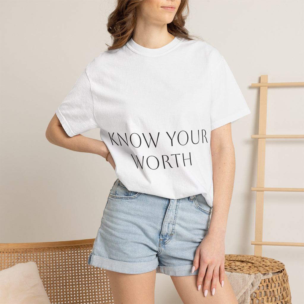 Know Your Worth Garment-Dyed T-Shirt