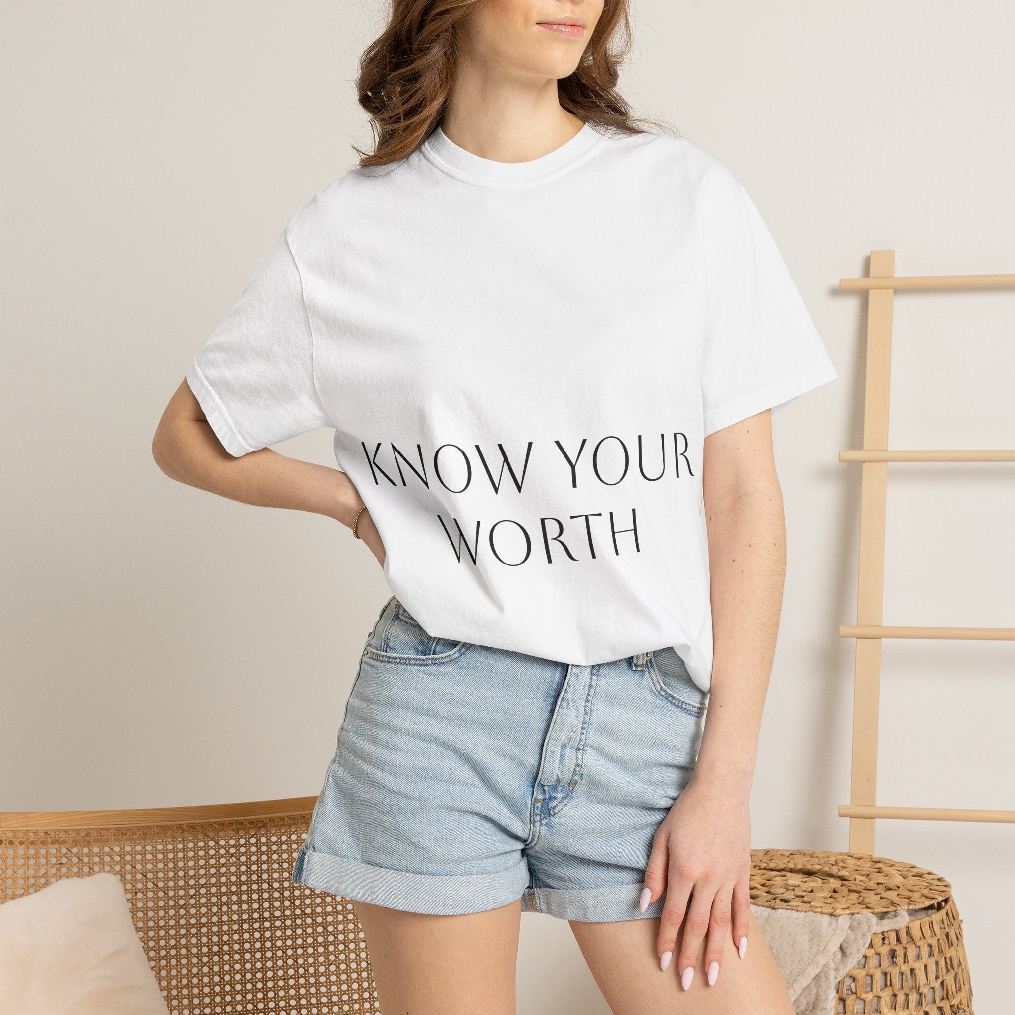 Know Your Worth Garment-Dyed T-Shirt