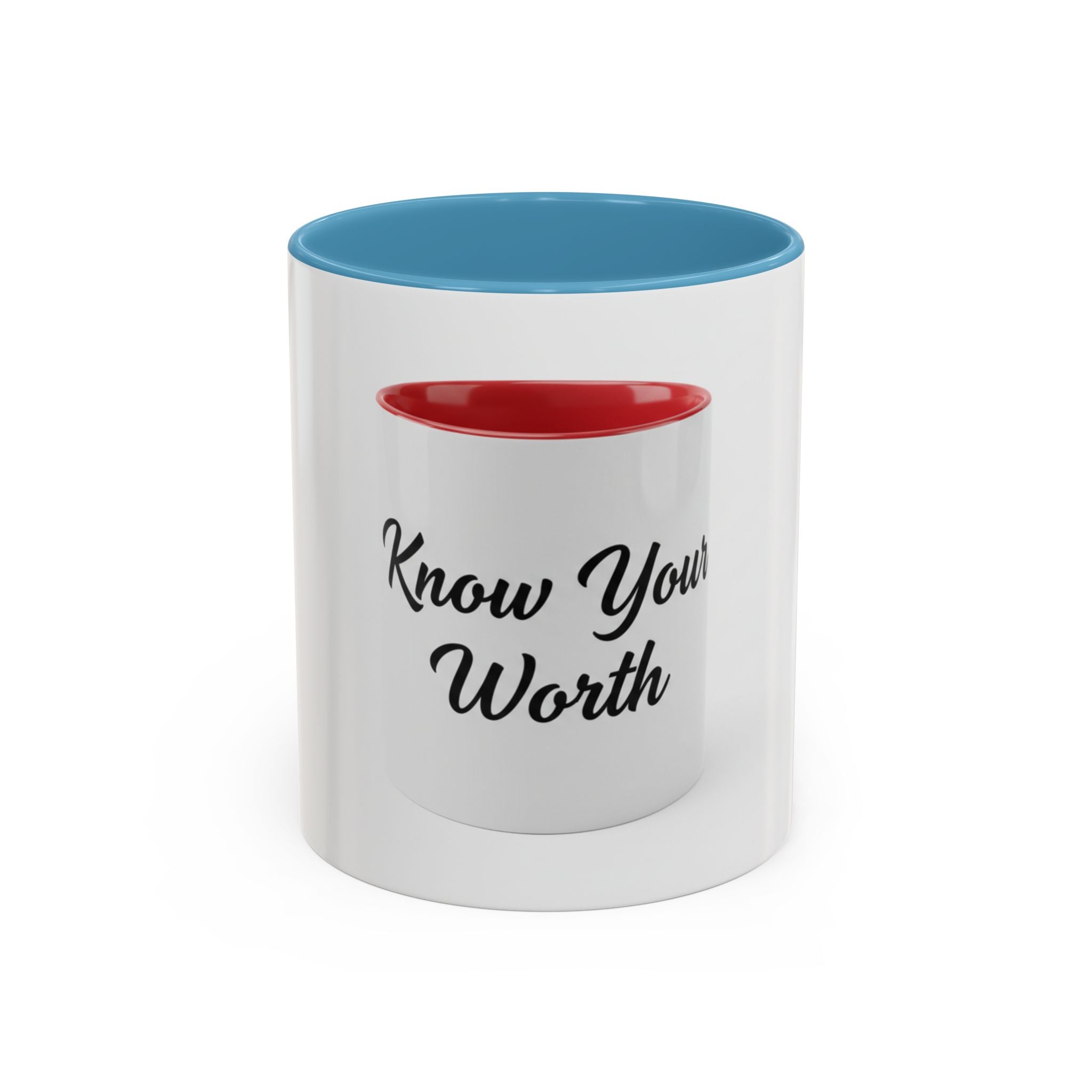 Know Your Worth Accent Coffee Mug