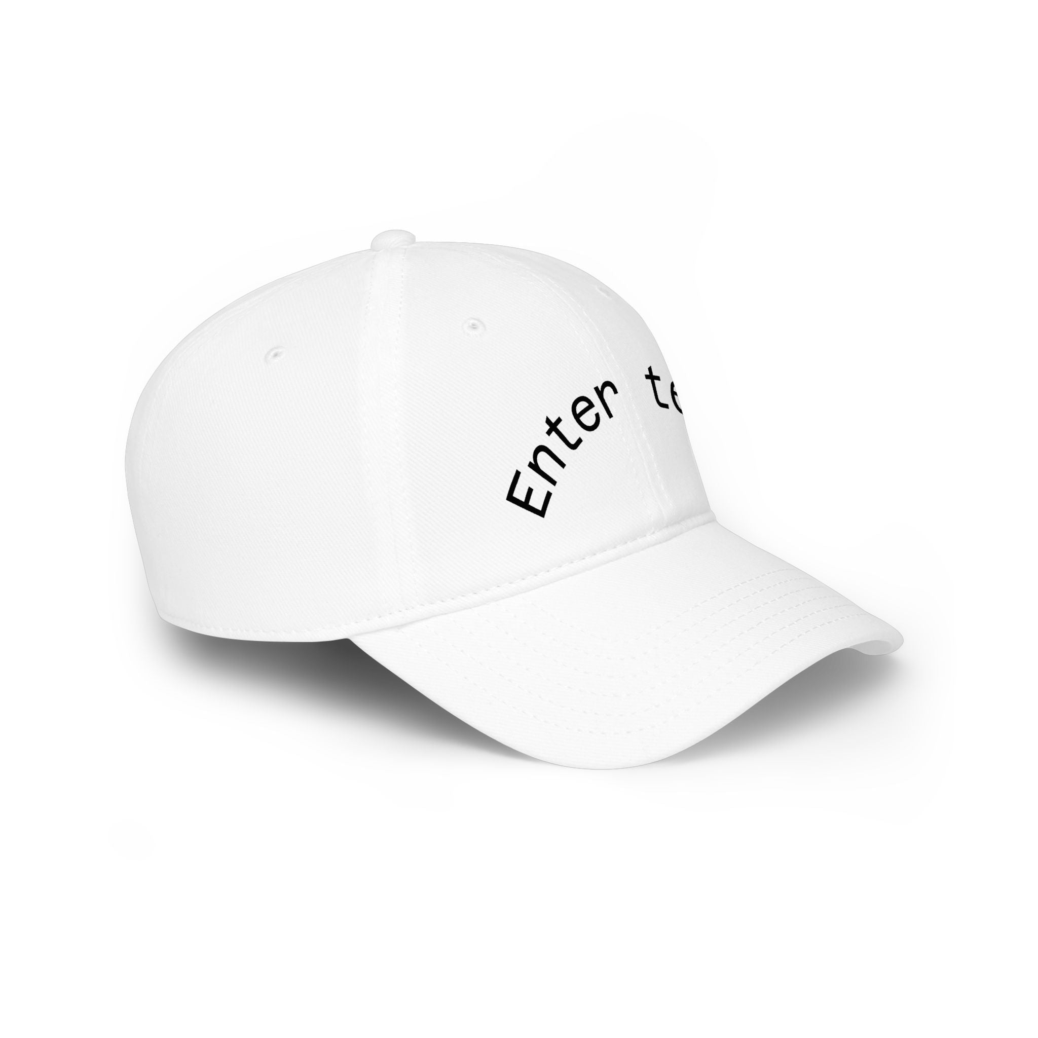 Custom Curved Text Low Profile Baseball Cap — Personalized Embroidered Hat