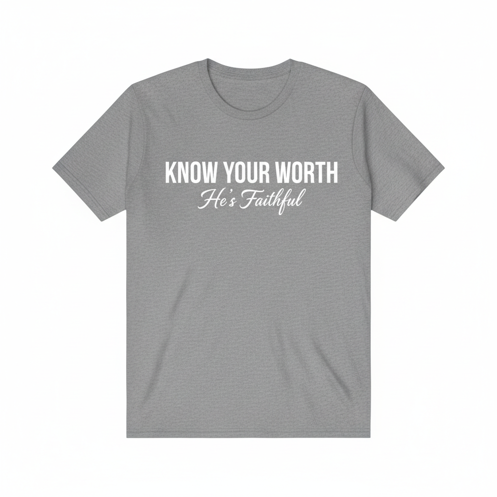 KNOW YOUR WORTH - He's Faithful T-Shirt