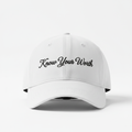 Know Your Worth Cap - Fancy Black Italics
